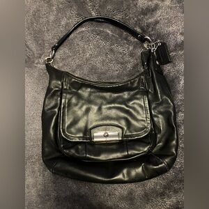 Coach Black Leather Hobo Bag